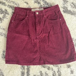 Burgundy velvet skirt size 4